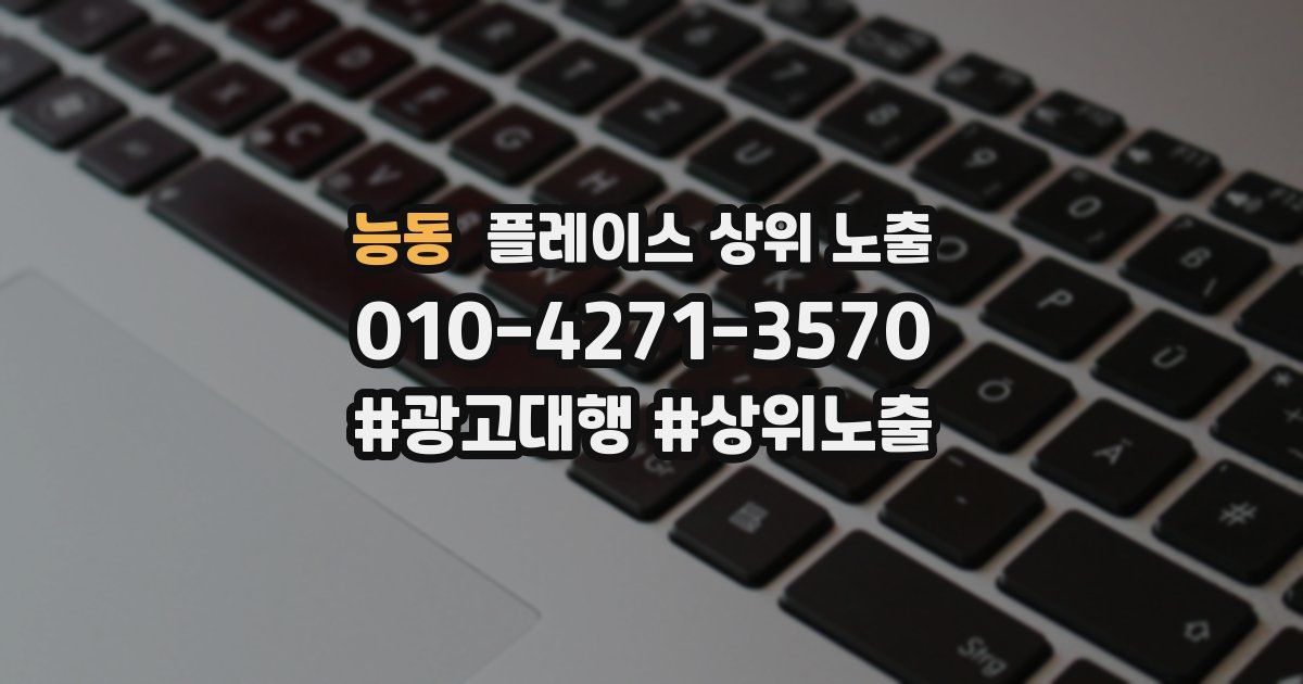 능동 플레이스 상위 노출 가이드