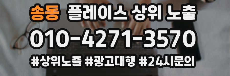 송동 플레이스 상위 노출