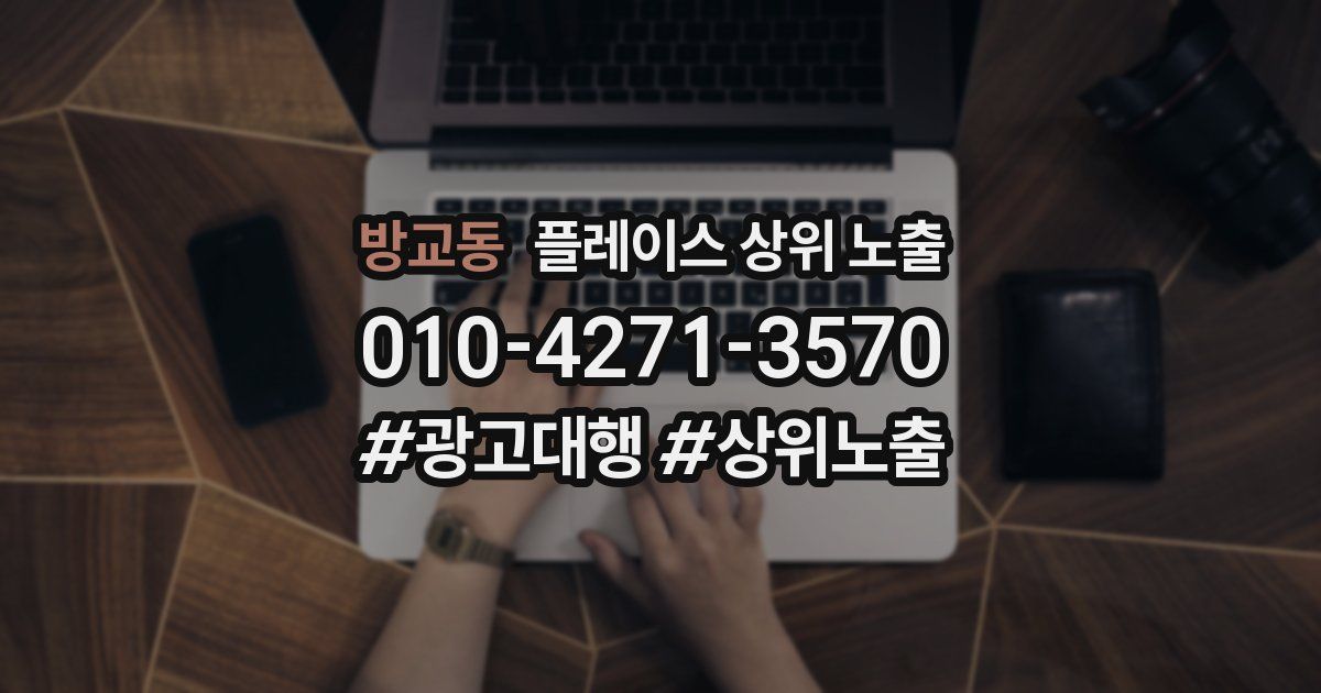 방교동 플레이스 상위 노출 상담