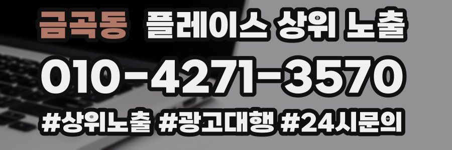 금곡동 플레이스 상위 노출 전략