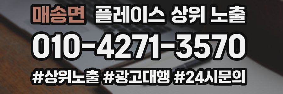 매송면 플레이스 상위 노출 전략