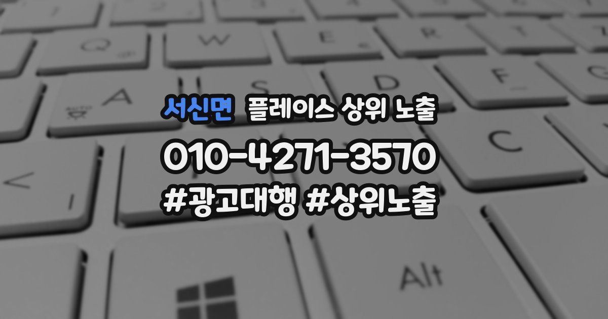서신면 플레이스 상위 노출 개선