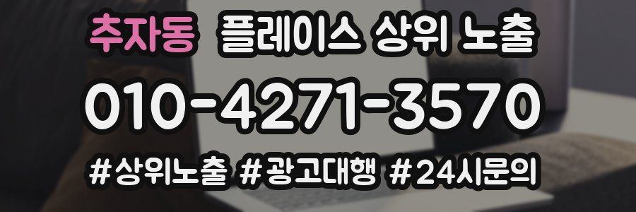 추자동 플레이스 상위 노출 개선