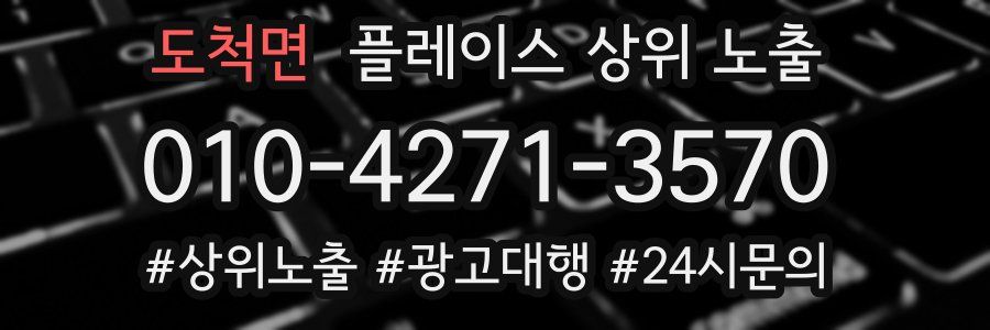 도척면 플레이스 상위 노출 안내
