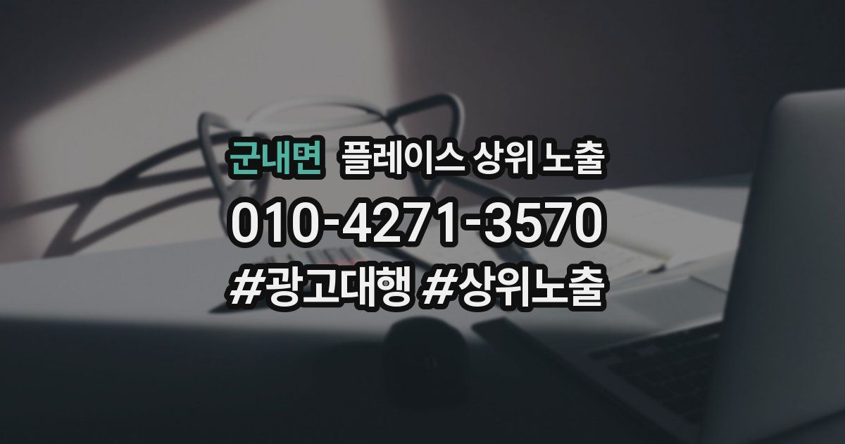 군내면 플레이스 상위 노출 개선