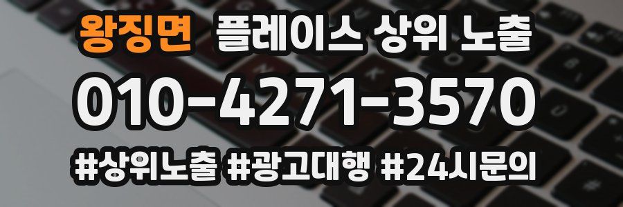 왕징면 플레이스 상위 노출 전략