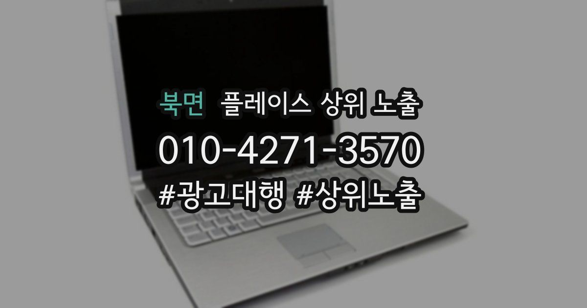 북면 플레이스 상위 노출 가이드