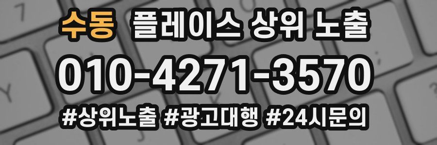 수동 플레이스 상위 노출 가이드