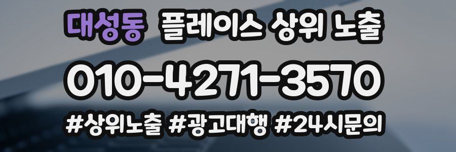 대성동 플레이스 상위 노출 전략