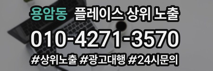 용암동 플레이스 상위 노출 상담