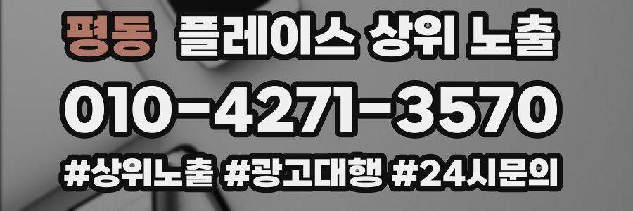 평동 플레이스 상위 노출 상담