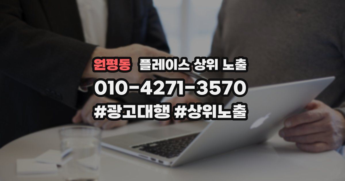원평동 플레이스 상위 노출 상담