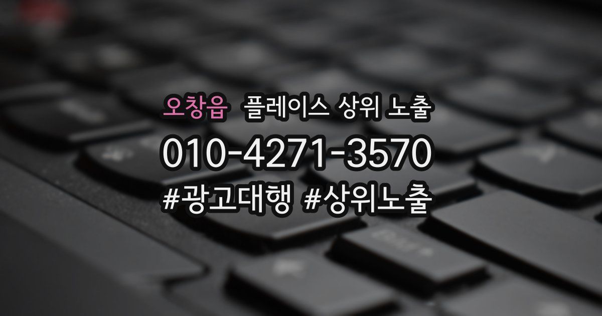 오창읍 플레이스 상위 노출 가이드