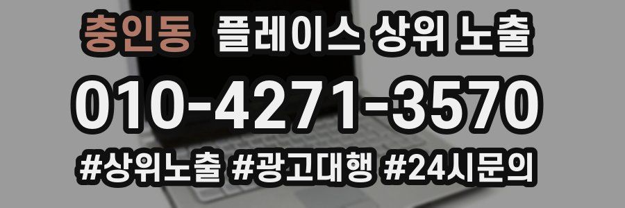 충인동 플레이스 상위 노출 상담