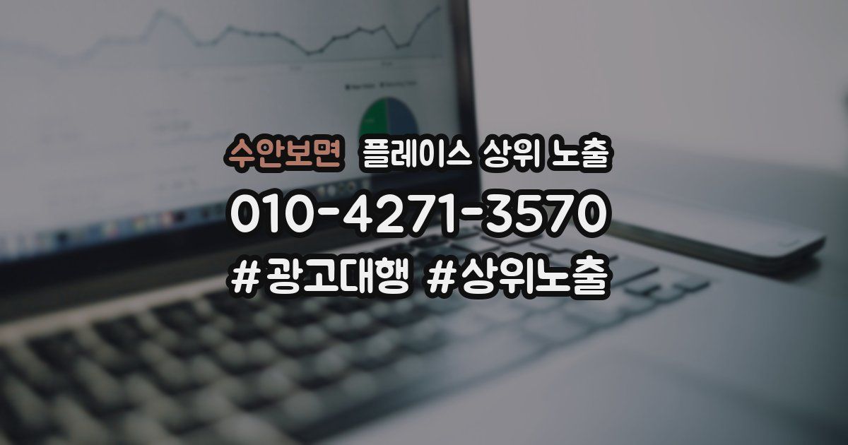 수안보면 플레이스 상위 노출 안내