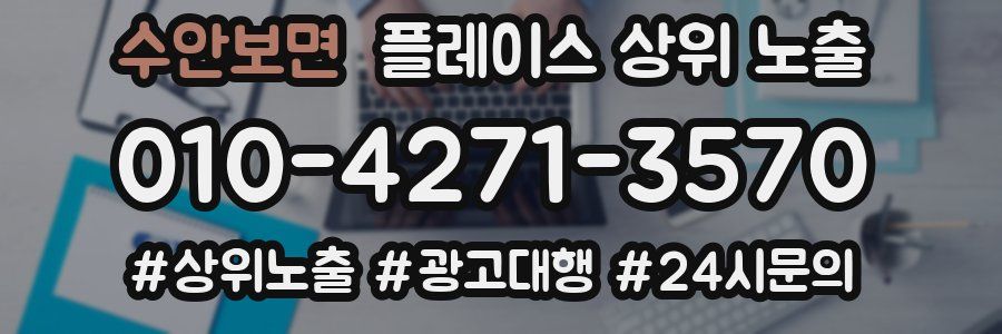 수안보면 플레이스 상위 노출 전략
