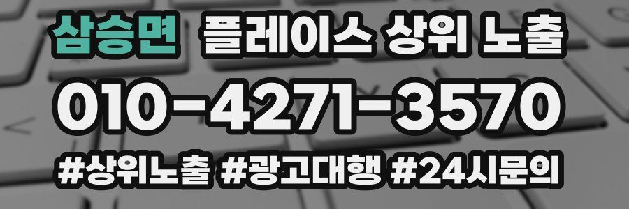 삼승면 플레이스 상위 노출 개선