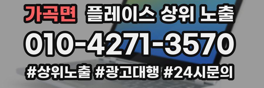 가곡면 플레이스 상위 노출 안내