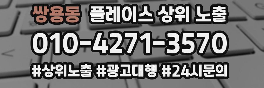 쌍용동 플레이스 상위 노출 개선