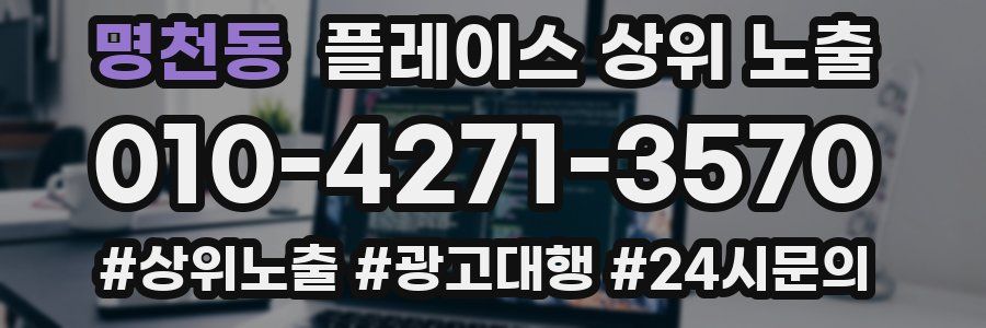 명천동 플레이스 상위 노출 상담