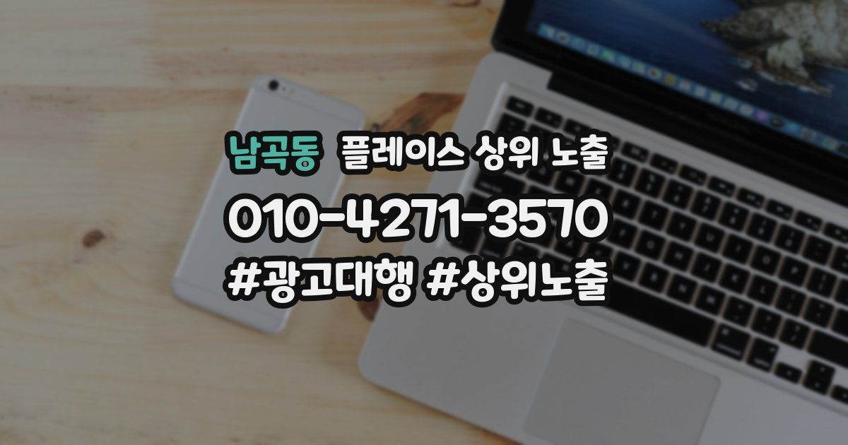 남곡동 플레이스 상위 노출 가이드
