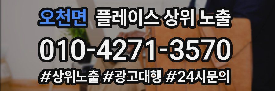 오천면 플레이스 상위 노출 상담