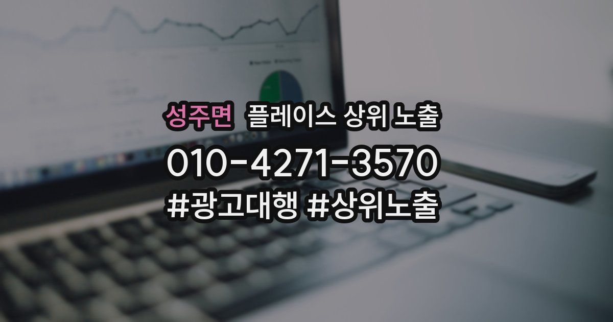 성주면 플레이스 상위 노출 개선