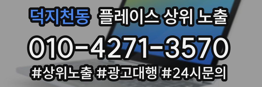 덕지천동 플레이스 상위 노출 개선