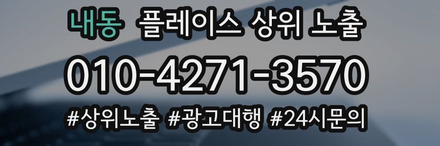 내동 플레이스 상위 노출 상담