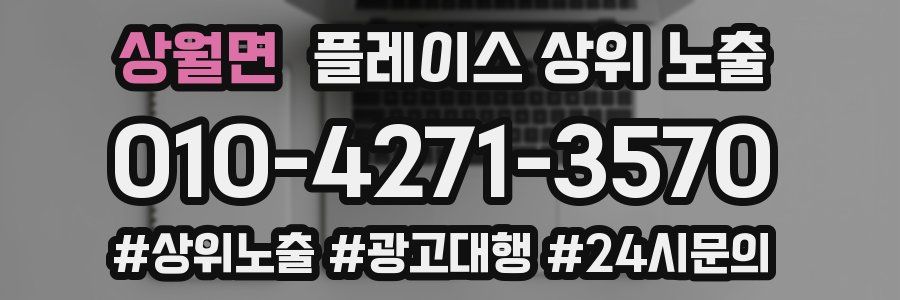 상월면 플레이스 상위 노출