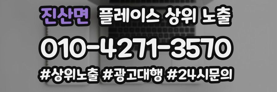 진산면 플레이스 상위 노출 상담