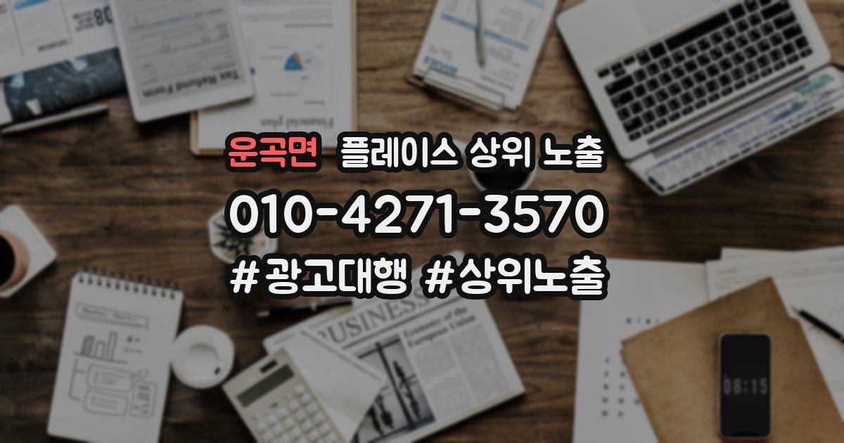 운곡면 플레이스 상위 노출 상담