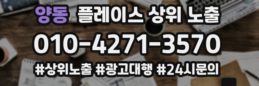 양동 플레이스 상위 노출 개선
