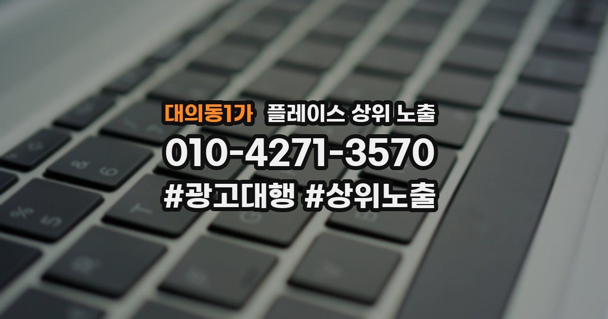 대의동1가 플레이스 상위 노출 상담
