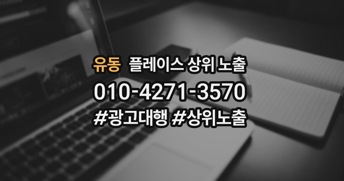 유동 플레이스 상위 노출 안내