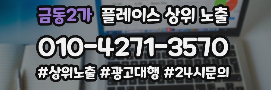 금동2가 플레이스 상위 노출 개선