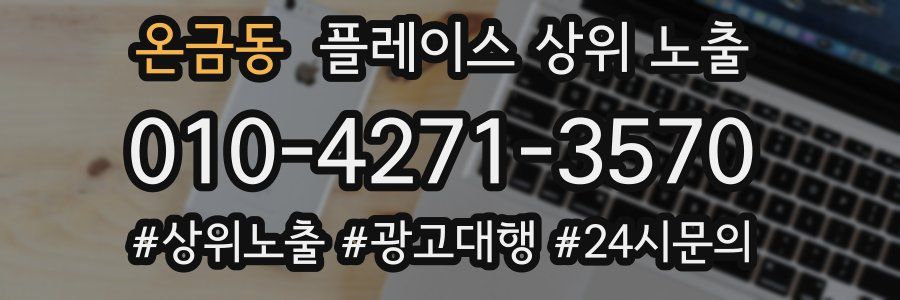 온금동 플레이스 상위 노출 전략