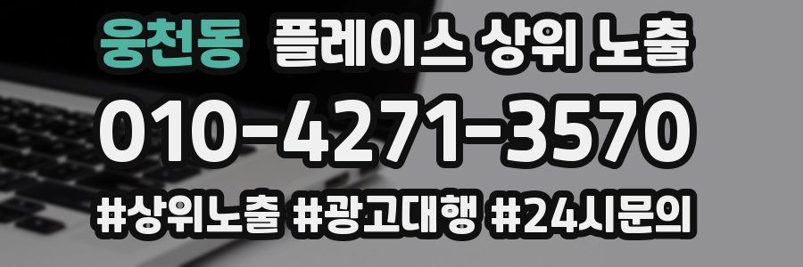 웅천동 플레이스 상위 노출 전략