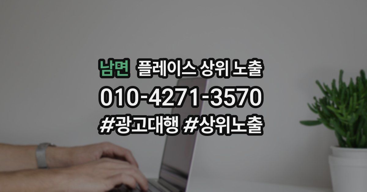 남면 플레이스 상위 노출