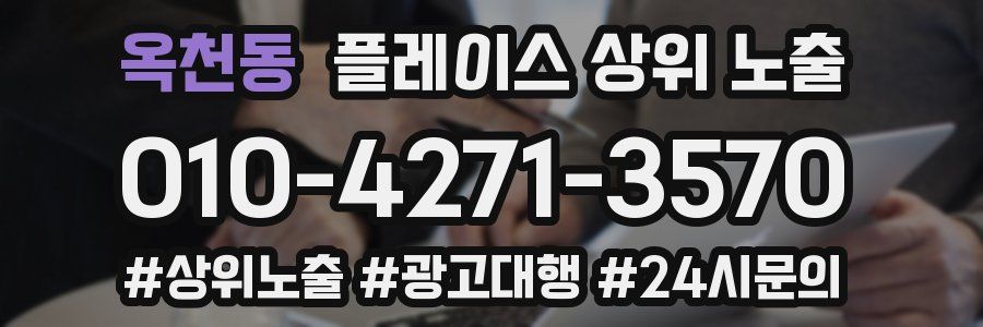 옥천동 플레이스 상위 노출