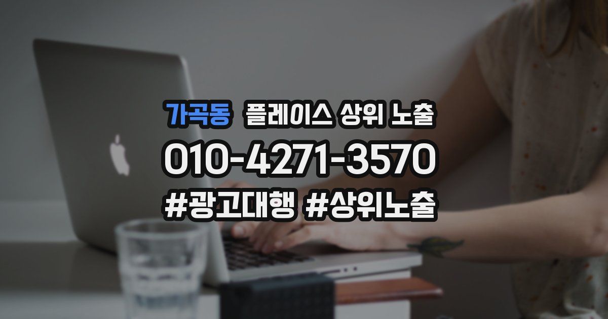 가곡동 플레이스 상위 노출