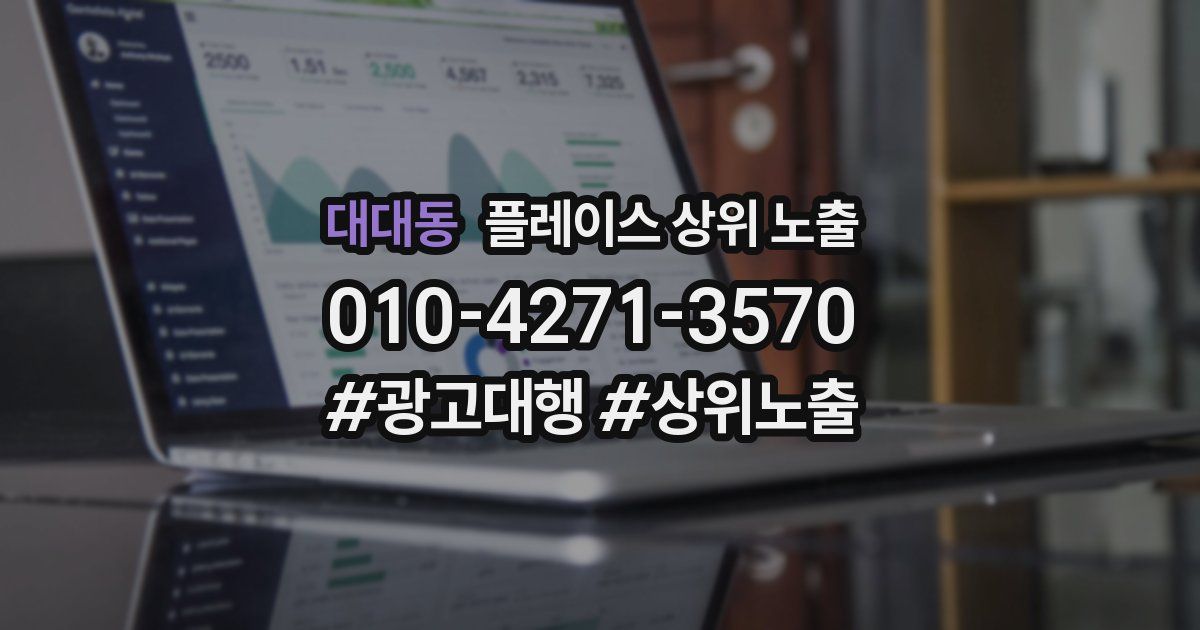 대대동 플레이스 상위 노출 안내