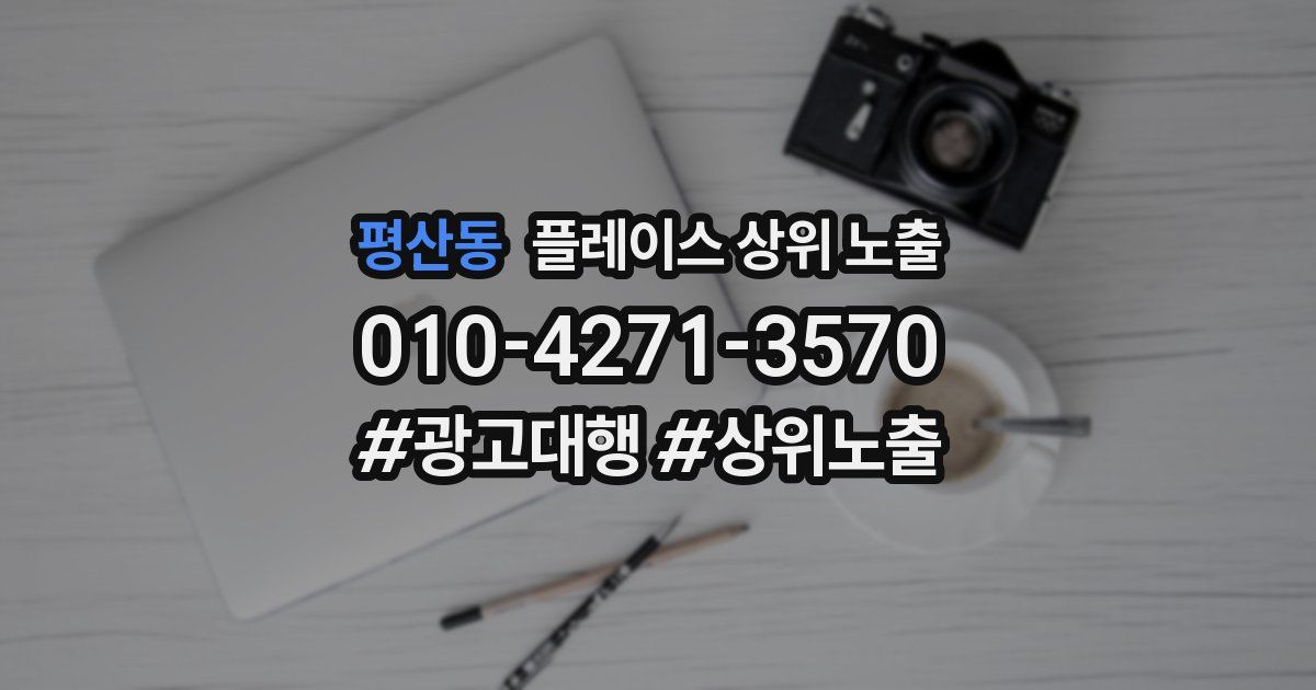평산동 플레이스 상위 노출