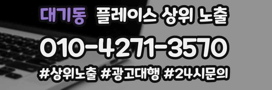 대기동 플레이스 상위 노출 상담