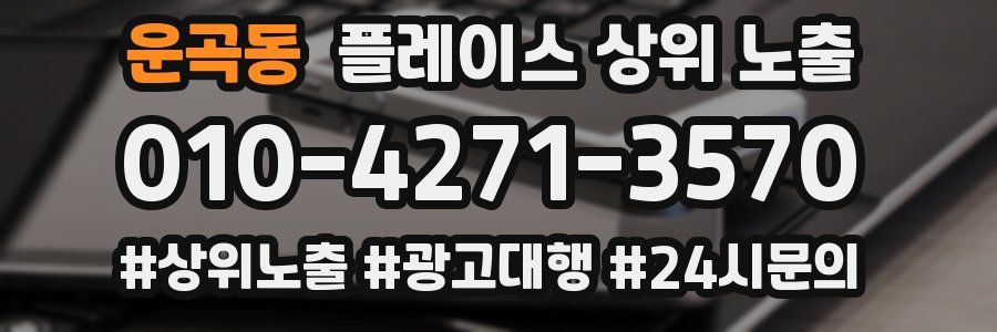 운곡동 플레이스 상위 노출 안내