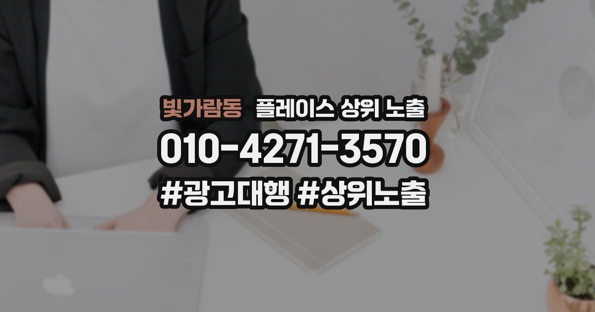 빛가람동 플레이스 상위 노출 개선