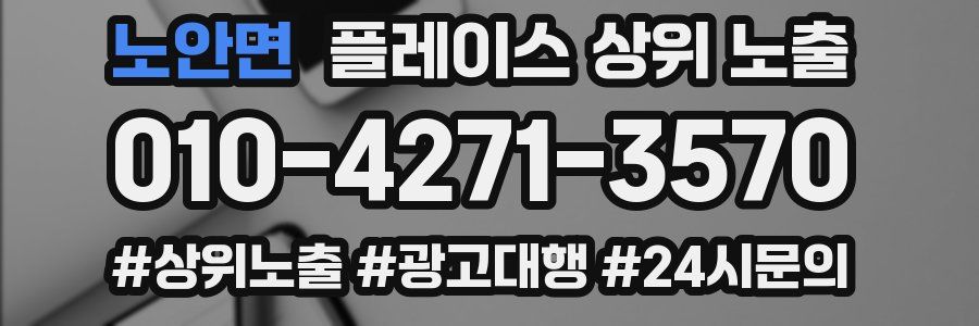 노안면 플레이스 상위 노출 상담