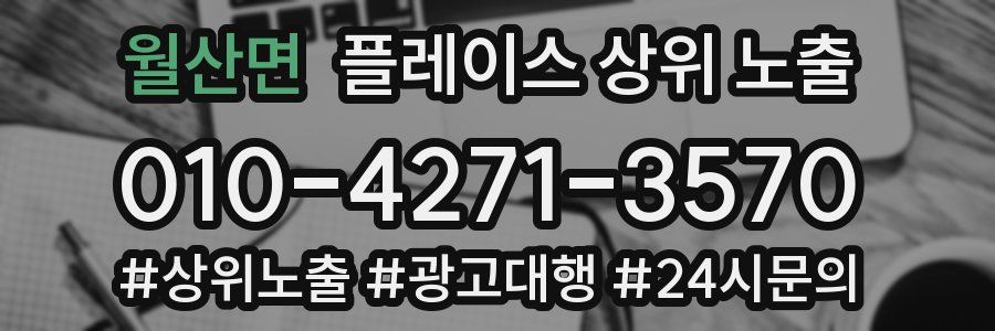 월산면 플레이스 상위 노출 상담