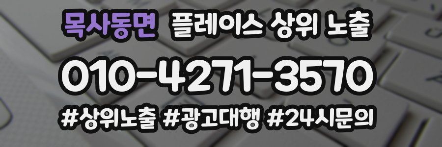 목사동면 플레이스 상위 노출 상담