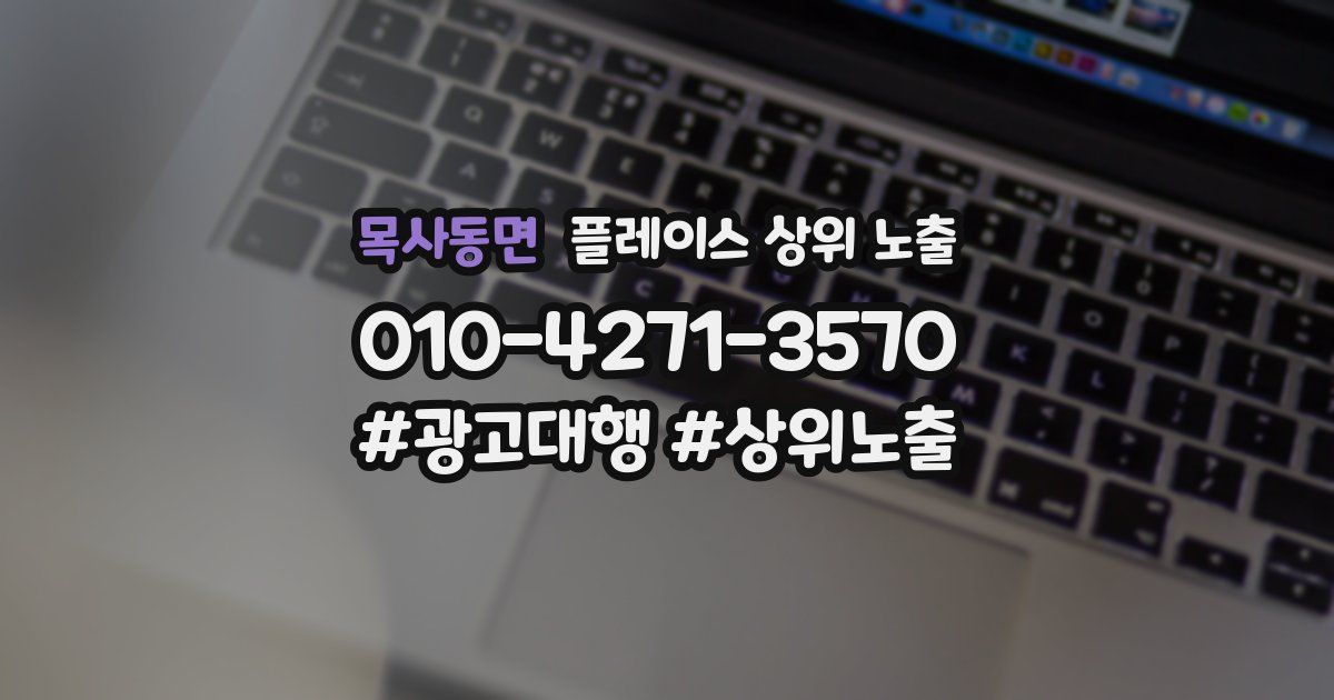 목사동면 플레이스 상위 노출 개선